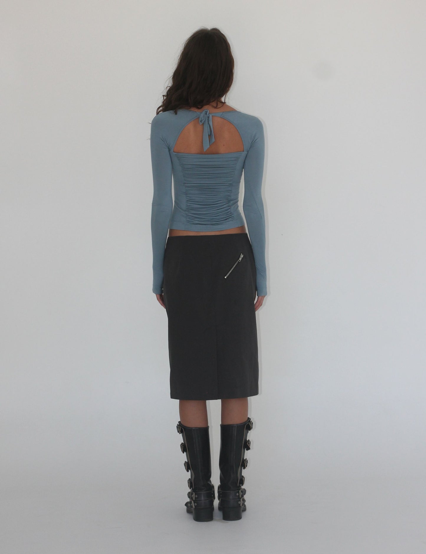 RUCHED LONG SLEEVE