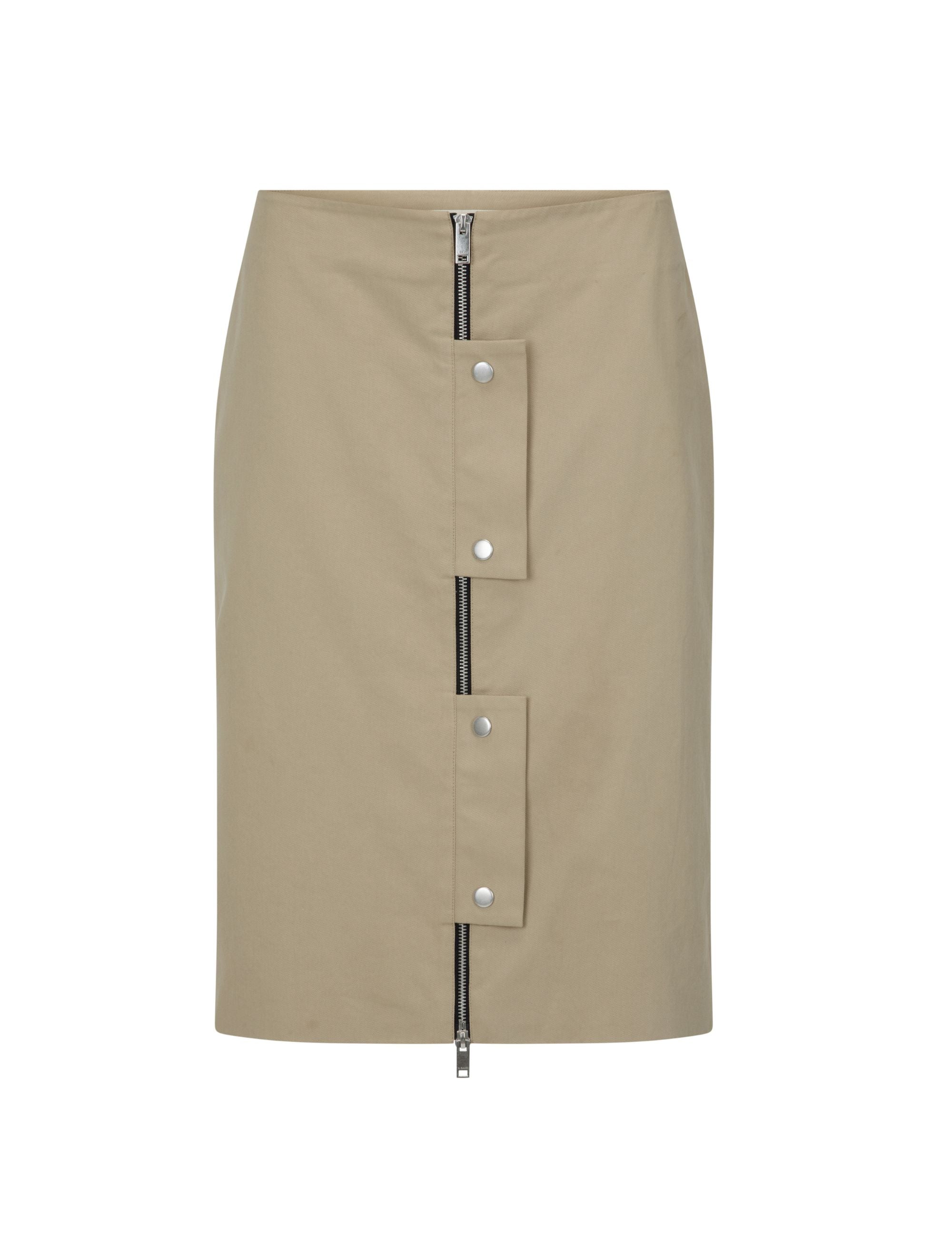 ZIP MIDI SKIRT