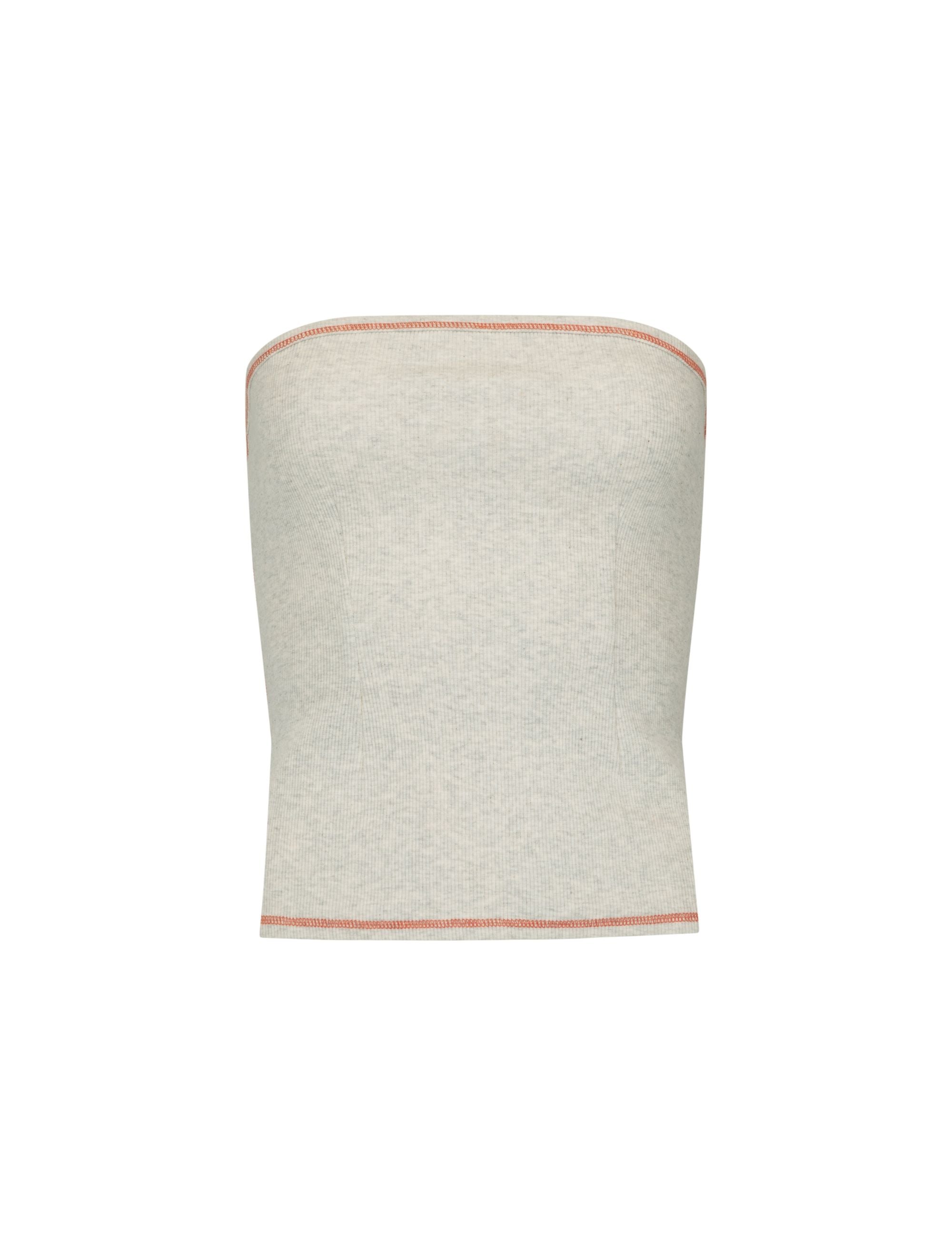 RIBBED STRAPLESS TOP