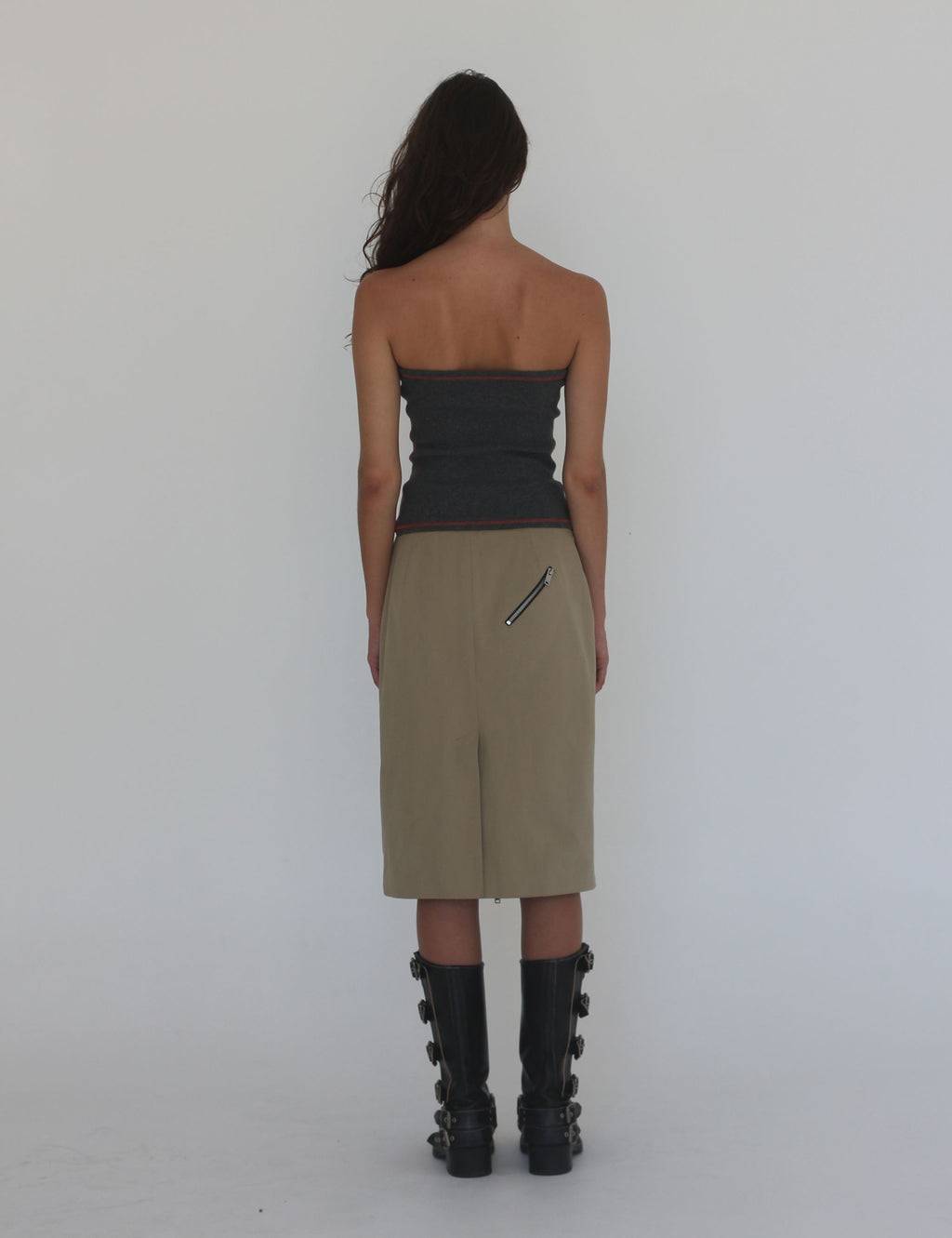 RIBBED STRAPLESS TOP