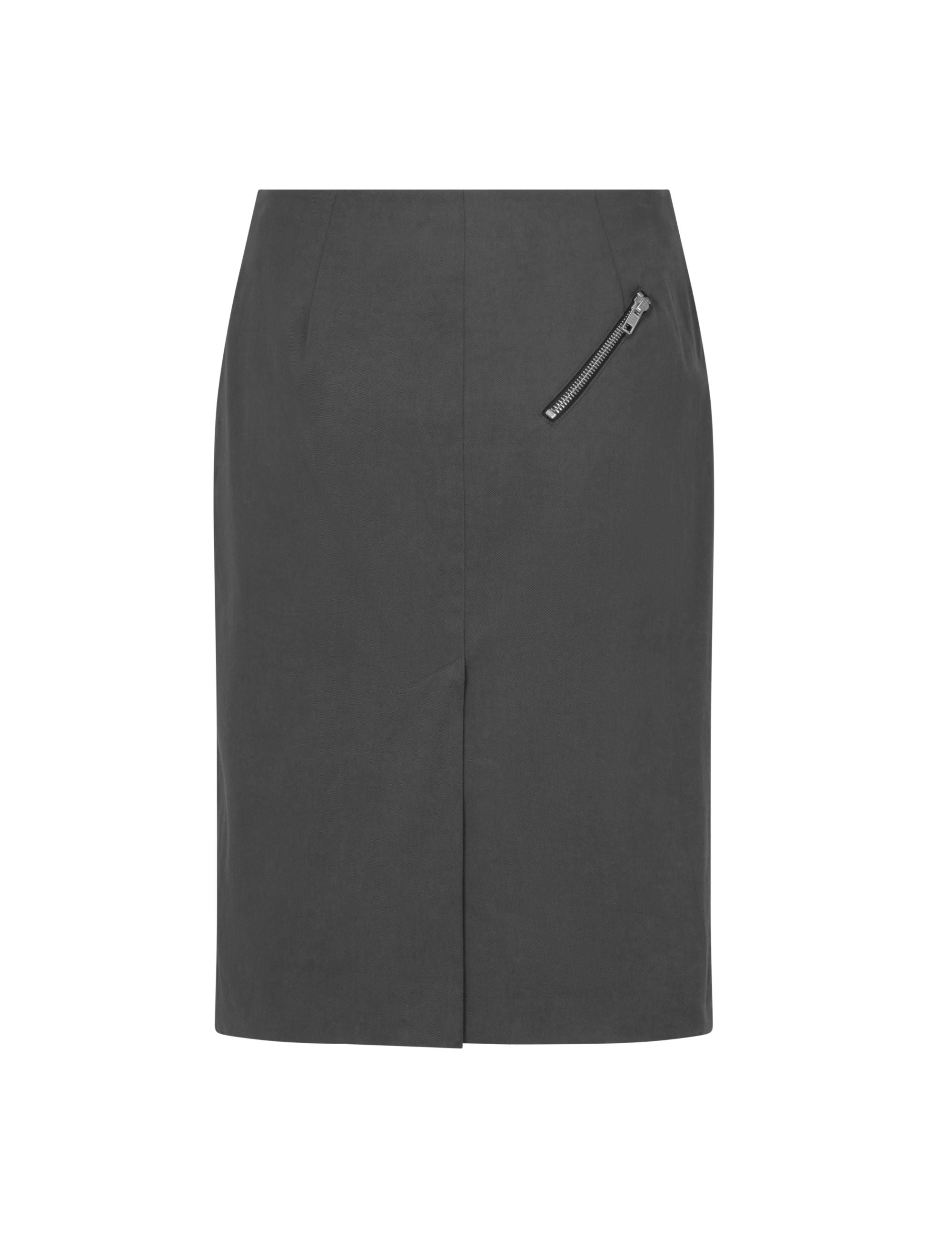 ZIP MIDI SKIRT