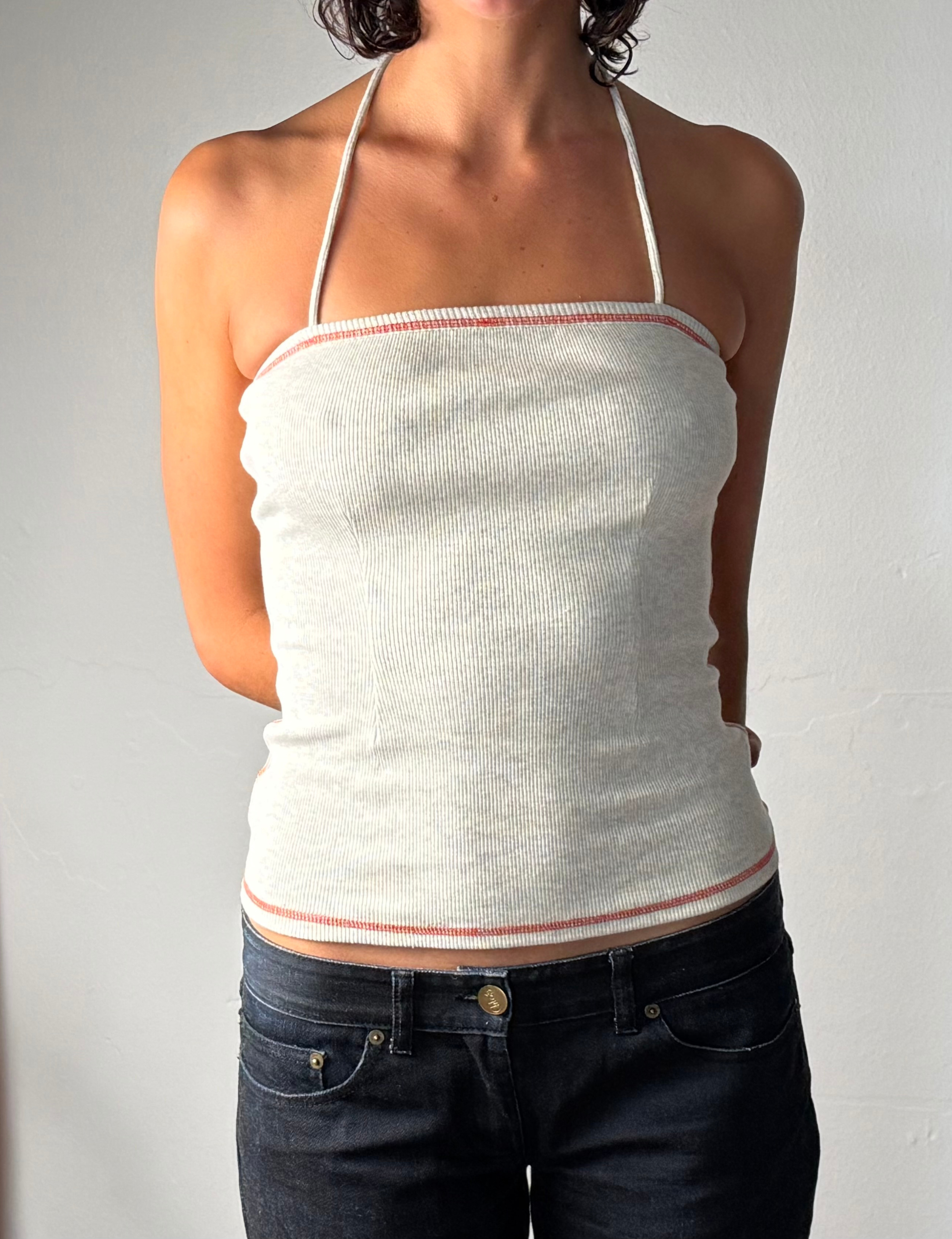 RIBBED STRAPLESS TOP